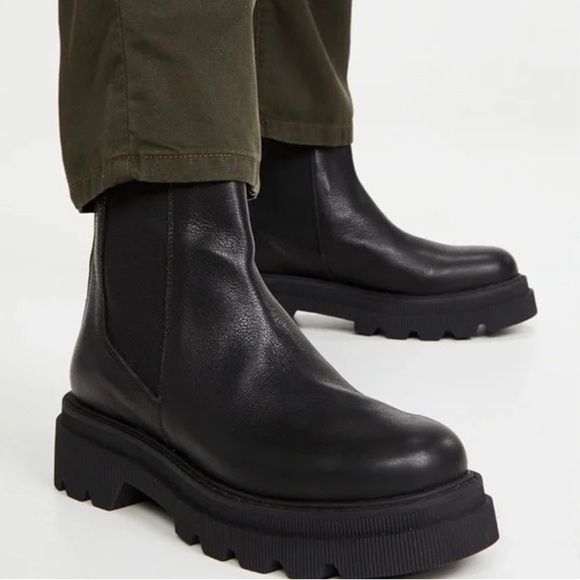 Voile Blanche Black Leather Chelsea Ankle Boots Size 8 - Picture 3 of 11